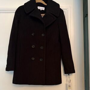 Calvin Klein Women's Elegant Black Peacoat